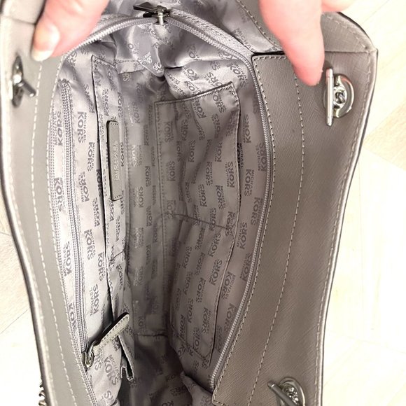 NEW Michael Kors Grey Handbag - Purse - Shoulder Bag - Picture 3 of 4